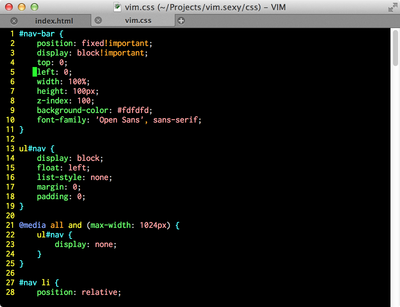 vim screenshot